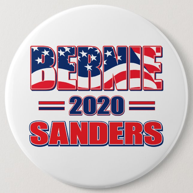 Chapa Redonda De 15 Cm Bernie Sanders para presidente 2020 (Anverso)