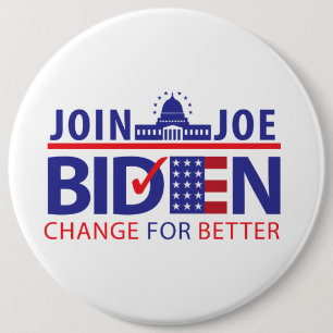 CHAPA REDONDA DE 15 CM BIDEN FOR PRESIDENT!