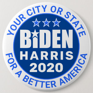Chapa Redonda De 15 Cm Biden Harris 2020 Elecciones Políticas Presidenci