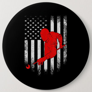 Chapa Redonda De 15 Cm Billiards Lover Regalo de Bandera Americana Bill