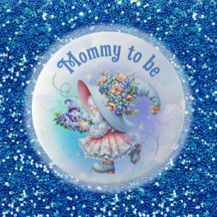 Chapa Redonda De 15 Cm Blueberry Wiers Gnome Kisses Bash Button