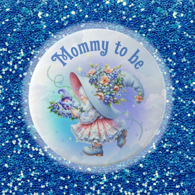 Chapa Redonda De 15 Cm Blueberry Wiers Gnome Kisses Bash Button (Subido por el creador)