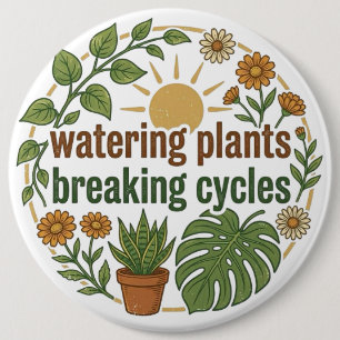Chapa Redonda De 15 Cm Boho Plant Mom Rompiendo Ciclos Salud Mental Groov
