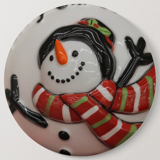 Chapa Redonda De 15 Cm Bola de nieve (Anverso)