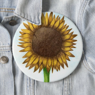 Chapa Redonda De 15 Cm Bonito Sunflower