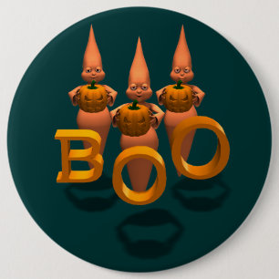 Chapa Redonda De 15 Cm ¡Boo! Tres hostias cúpulas