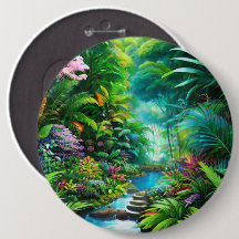 Bosque tropical con árboles y flores