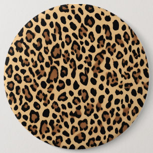 Chapa Redonda De 15 Cm Botón, puntos de leopardo