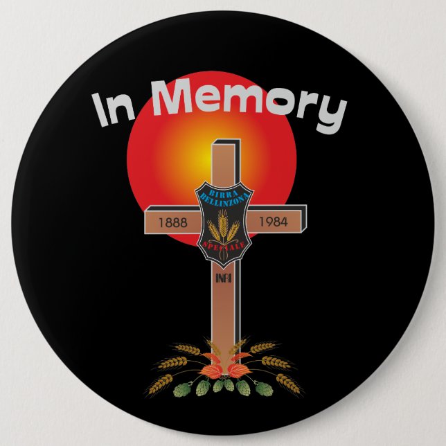 Chapa Redonda De 15 Cm Botones Birra Bellinzona Svizzera (Anverso)