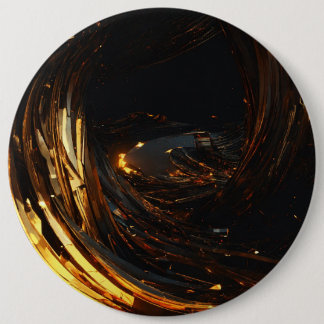 Chapa Redonda De 15 Cm Botones de cristal marrón elegantes y elegantes