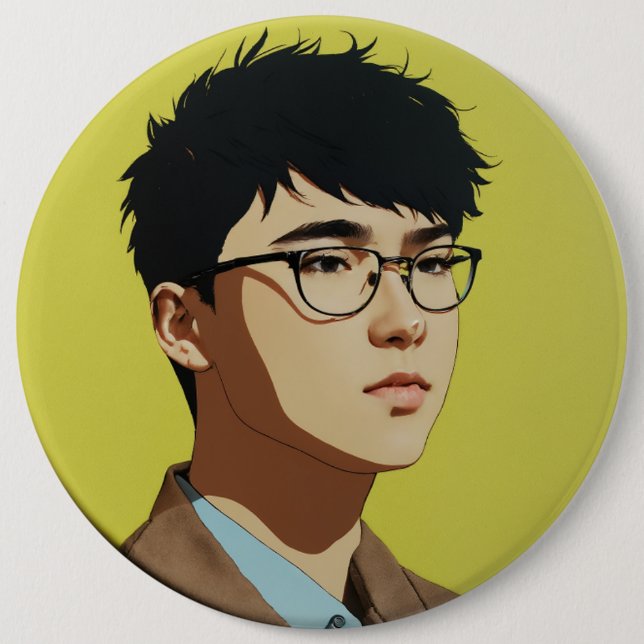 Chapa Redonda De 15 Cm Botones de diseñador (Anverso)