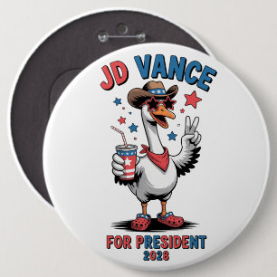 Chapa Redonda De 15 Cm Botones de Elección de Ganso JD Vance 2028