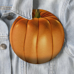 Chapa Redonda De 15 Cm Botones de la calabaza gigante
