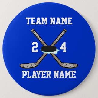 Chapa Redonda De 15 Cm Botones del hockey