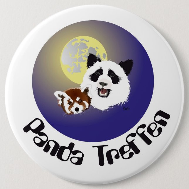 Chapa Redonda De 15 Cm Botones Panda Treffen (Anverso)