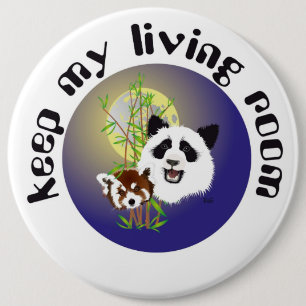 Chapa Redonda De 15 Cm Botones Panda Treffen