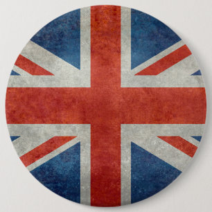 Chapa Redonda De 15 Cm Botones retros del estilo de la bandera británica