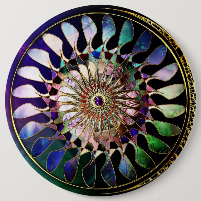 Chapa Redonda De 15 Cm Botones Spin Art 1 (Anverso)