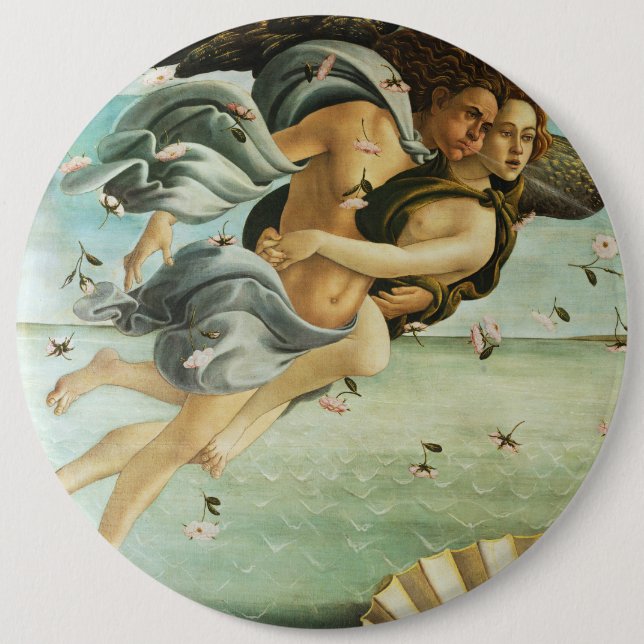 Chapa Redonda De 15 Cm Botticelli "El nacimiento de Venus - Zephyr & Chlo (Anverso)