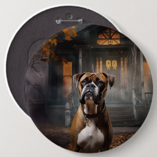 Chapa Redonda De 15 Cm Boxer Halloween Scary