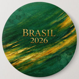Chapa Redonda De 15 Cm Brazil World Cup 2026 Fan Gift Art Prin