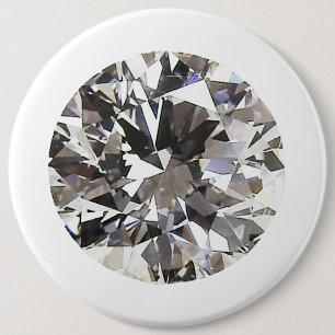 Chapa Redonda De 15 Cm Brillante Diamante Redondo