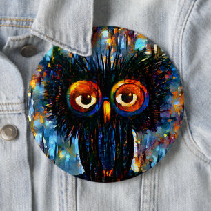 Chapa Redonda De 15 Cm Brilliant and Wise Owl