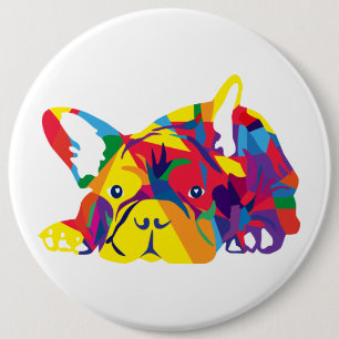 Chapa Redonda De 15 Cm Bulldog Francés