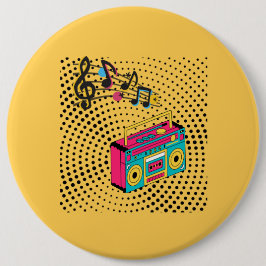 Chapa Redonda De 15 Cm Buzón de audio retro.