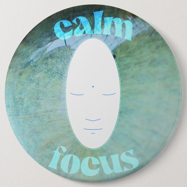 Chapa Redonda De 15 Cm Cabeza de Medición de Enfoque de Calma (Anverso)