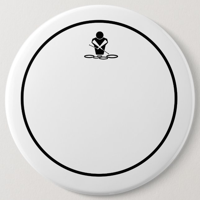 Chapa Redonda De 15 Cm Cabezal de estriba de tambor de seis pulgadas (Anverso)