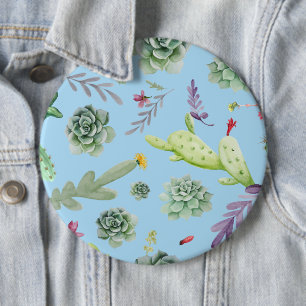 Chapa Redonda De 15 Cm Cactus Pattern 10