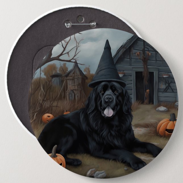 Chapa Redonda De 15 Cm Calabazas de Newfoundland Halloween (Anverso y reverso)