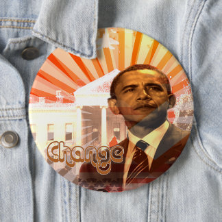Chapa Redonda De 15 Cm Cambio de Obama