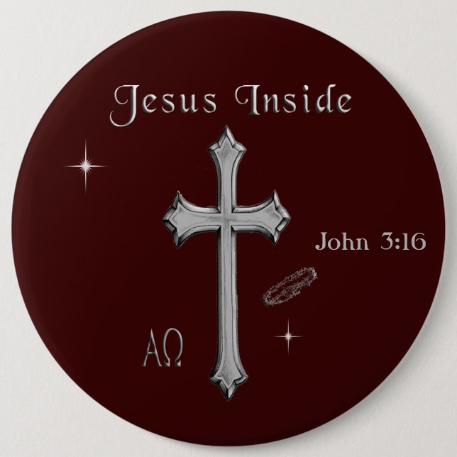 Chapa Redonda De 15 Cm Camisetas de Jesús (Anverso)