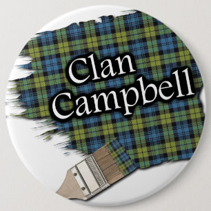 Chapa Redonda De 15 Cm Campbell Tartan Paint Brush