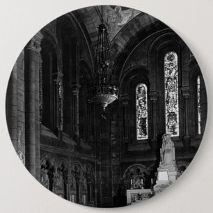Chapa Redonda De 15 Cm Capilla virgen sacre Coeur Francia París vintage