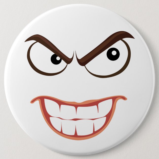CHAPA REDONDA DE 15 CM CARA SINISTER (Anverso)