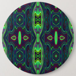 Chapa Redonda De 15 Cm Carácter abstracto retro, patrón rojo y azul