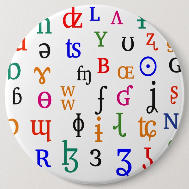 Chapa Redonda De 15 Cm Caracteres de IPA (Anverso)