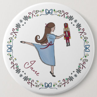 Chapa Redonda De 15 Cm Cascanueces Personalizado Ballet Clásico de Navida