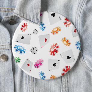 Chapa Redonda De 15 Cm Casino, patrón de accesorios de juegos