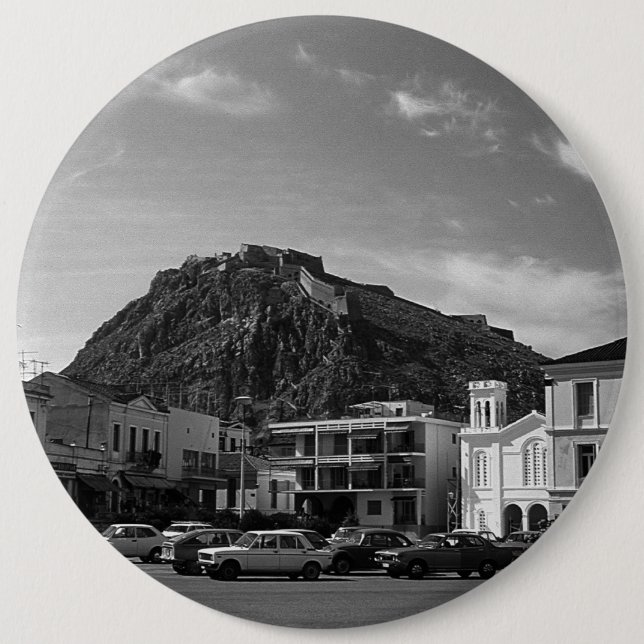 Chapa Redonda De 15 Cm Castillo veneciano de Nauplia de Grecia 1970 (Anverso)