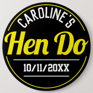 Chapa Redonda De 15 Cm Celebración de chica de una despedida de soltera b