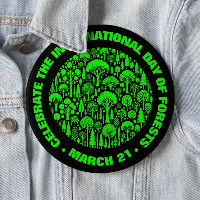 Chapa Redonda De 15 Cm Celebrar el Día Internacional de los Bosques (In situ)