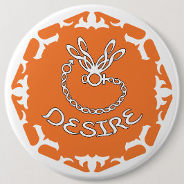 Chapa Redonda De 15 Cm Chakra Sacro Naranja "Deseo" Libélula Fondo Blanco
