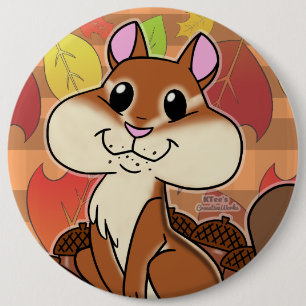Chapa Redonda De 15 Cm Cheeky Chipmunk -