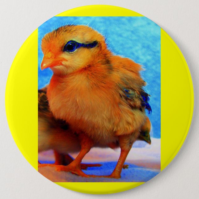 Chapa Redonda De 15 Cm Chick-A-Dee-Light de Pascua (Anverso)