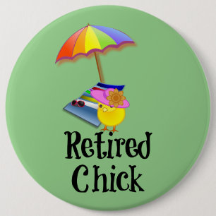 Chapa Redonda De 15 Cm Chick retirado, ¡qué lindo!