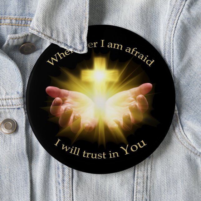 Chapa Redonda De 15 Cm Cita bíblica con manos cruzadas (In situ)